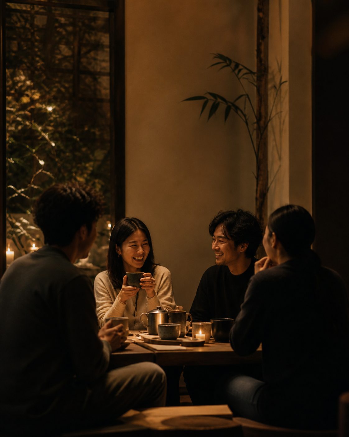 Partage convivial autour d'un café